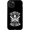 Vintage Arborist Retro Chainsaw Logger C Custodia per iPhone 11 Pro Cappello rigido Funny Tree Crew Dice Wind Blew Skull