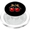Coquette Bow Aesthetic Cherry Graphic Wo Coquette Bow Cherry Leopard Ribbon Retro Estetica Signore PopSockets PopGrip per MagSafe