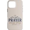 Faith Revival Studio Custodia per iPhone 16 Pro Max La preghiera cambia le cose Fede cristiana Croce Montagne