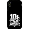 Awesome Soccer Football Birthday Party A Custodia per iPhone X/XS 10° compleanno ragazzo calcio 10 anni di essere fantastico calcio