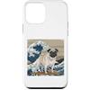 Pug Puppy Lover PS Custodia per iPhone 12 mini Carlino giapponese Kanagawa Wave Surf amante dei cani
