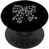 Coquette Bow Aesthetic Christmas Graphic Luci di Natale Fiocco di Natale Grafica Ragazze Giovani PopSockets PopGrip Adesivo