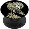 Fight Lung Cancer North Viking Warrior Viking Fight Lung Cancer - Nastro bianco norreno PopSockets PopGrip Adesivo