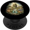 VG-Deco Solarpunk Energia eolica Eco Future Nature Tech Design PopSockets PopGrip Adesivo