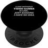 Digital Gamer Tech Nerd Life Un giorno senza videogiochi Amante appassionato di giochi PopSockets PopGrip Adesivo