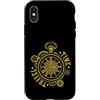 Vision time machine future time travel s Custodia per iPhone X/XS Orologio da viaggio nel tempo