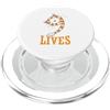 Kitten little cat pet animal cute Cat Nine Lives - Sciarpa con orecchie di gatto PopSockets PopGrip per MagSafe
