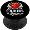 Nations Queen Novelty Designs 2 .. Chinese Queen China Flag Proud Chinese Woman PopSockets PopGrip Adesivo