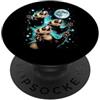 Funny Ferret Design & Funny Ferret Desig Furetti Ululando Alla Luna - Divertente Furetto Amante Furetto Meme PopSockets PopGrip Adesivo