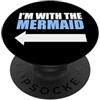 Miftees Mermaid Tees Sono con la sirena PopSockets PopGrip Adesivo