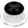 Coquette Bow Aesthetic Christmas Graphic Natale Luci Nastro Fiocco Coquette Estetica Vacanza Ragazze PopSockets PopGrip per MagSafe