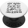 Deep Waters Isaiah 43 Seaside Sapphire S Acque profonde Isaia 43 Fede cristiana Versetto Bibbia Mare PopSockets PopGrip Adesivo