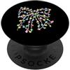 Coquette Bow Aesthetic Christmas Graphic Luci di Natale Fiocco Fiocco Coquette Estetica Ragazze Giovani PopSockets PopGrip Adesivo