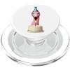 Funny Cute Birthday Boy Birthday Girl Ki Torta di compleanno fenicottero cappello e candela celebrazione PopSockets PopGrip per MagSafe