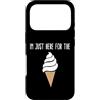 Ice Cream Party & Gelato Gifts Custodia per iPhone 17 Pro Sono qui solo per il meme del gelato Cute Vanilla Soft Serve