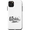 Miami Vibes Collection Custodia per iPhone 11 Pro Max Miami, Florida, spiaggia, skyline città, palme, sole