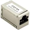 ROLINE Connettore RJ45 Cat6A STP Mini Inline schermato in metallo Connettore di rete LAN cavo accoppiamento compatto Ethernet adattatore RJ45 femmina a femmina 1:1 cavo patch prolunga argento