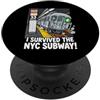 New York City Souvenirs Gifts by DV8sTee Divertente Sono sopravvissuto alla metropolitana di New York Il mio viaggio a New York City PopSockets PopGrip Adesivo