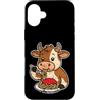 cow pasta farm humor foodie art Cartoon Custodia per iPhone 16 Plus Cartone Animato Di Pasta Di