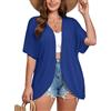 AusLook - Scialli e impacchi da donna, a manica corta, leggeri, con apertura sul davanti, cardigan aperto, copre e scollatura, kimono, giacca, cappotto, 4XL plus