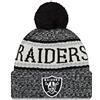 New Era NFL OAKLAND RAIDERS Authentic 2018 Sideline Sport Bobble Knit