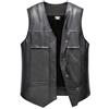 Huixin Gilet Uomo Invernali Calda Addensare Ovest Smanicato Giubotto Pelle PU Ovest Gilet Gilè (Nero,2XL)