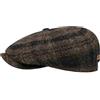 Stetson Coppola Hatteras Beeswax Shetland Wool Uomo - Cappellino in Lana Berretto Newsboy con Visiera, Fodera Inverno Autunno/Inverno - M (56-57 cm) Marrone-Blu