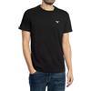 Barbour T-Shirt Uomo Nero T-Shirt Casual con Ricamo Logo al Petto XL
