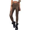 tinetill Pantaloni di Pelle Donna Leggings in Pelle PU Collant a Vita Alta Pantaloni Skinny Slim Fit in Ecopelle con Bottoni Pantaloni Aderenti Pantaloni Lunghi a Matita Streetwear