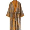 PRINCESS BRIDE Elegante kimono in cotone jacquard tinto in filo, tradizionale accappatoio Yukata sciolto di media lunghezza per le donne 165/88A/L (albicocca)