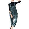 each women Salopette Casual Premaman Salopette Casual in Velluto a Coste con Bottoni Frontali Decorazione