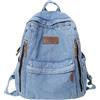 Generisch Zaino Denim fare vecchio lavato scuola zaino grande capacità studente, Azzurro, 36