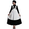 Duohropke Pioneer, costume da donna americano, stile storico, prateria, coloniale, abito vittoriano, cameriera, costume rinascimentale, abito tradizionale con cappuccio e grembiule, Nero , S