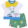 CHICCO Completo estivo neonato 12 mesi - 74 cm color bianco e verde - tema squaletto e orsetto