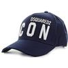 DSQUARED2 Dsquared Cappello Blu Icon/Dsquared con Scritta Bianca (Taglia Unica)