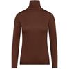 Ciocca Pura Luxury Maglia Donna Collo Dolcevita in Cashmere & Modal Manica Lunga (IT, Testo, L, Regular, Regular, Cacao)