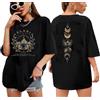 Wudlads Acotar Night Court T Shirt Donna Velaris City of Starlight T-Shirt Night Court Graphic Tee Oversize Manica Corta Top, Nero-2, S