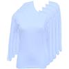 Fontana Calze Fontana Intimo,4 Maglie Donna Manica Lunga con Bordo Raso Cotone Caldo (Bianco, 3XL)