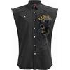 Spiral Skull Scroll Uomo Gilet Nero 4XL 100% Cotone