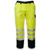 GiDaCom Pantalone Alta visibilità da Lavoro - con Inserti Fluorescenti, Cintura Inclusa, Tasca Portametro e Tasche con Patta (IT, Testo, S, XXL, Regular, Regular, Giallo Estivo)