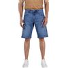 Celio Bermuda da uomo in denim di cotone tinta unita blu vestibilità regolare, DOPPIA PIETRA E25, XL