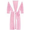 Generic Accappatoio da uomo spazzolato da uomo super morbido accappatoio da bagno da uomo con cappuccio in spugna di cotone morbido accappatoio accappatoio da bagno, rosa, M