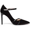 Nero Giardini Décolleté in camoscio Nero con Tacco Alto e Cinturino - 205570DE 100 - Taglia 38