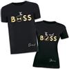 D&Vlab T-Shirt Maglie di Coppia per Fidanzato Fidanzata ''Boss And Real Boss'' Maglie Magliette Natale San Valentino Regalo per Lui e per Lei, Bianche Nere Rosse