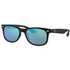Ray-Ban Rayban Junior Mod. 9052S Sun 0Rj9052S 100S55 48 Occhiali da sole rettangolari 48, nero opaco/bluemirror, Nero opaco/Bluemirror, 48