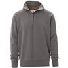PAYPER Austin Felpa da Lavoro Uomo 100% Cotone Mezza Chiusura Zip Manica Raglan Polsini Vita in Costina Grigio Smoke (XL)