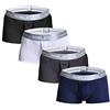 Ouruikia Boxer Uomo Separato Pouch Modal Traspirante Boxer Slip Mutande Intimo Apertura Laterale, 4 Colori (Pacco da 4), XL