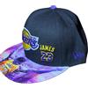 Generico Cappello Laker Basket frontino Viola Immagine Testa Nera con Logo e Nome Jame Pallacanestro Uomo Donna Bambino Accessorio Zaino Portachiavi Fan Idea Regalo