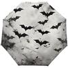 Mexpekil Ombrello pieghevole automatico Halloween retrò pipistrello auto aperto compatto portatile antivento ombrello da viaggio per donne uomini ragazze bambini ragazzi, Multi