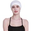 FocusCare Cuffia da notte per perdita di capelli, da donna, per chemioterapia, bianco, Taglia unica